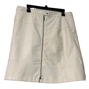 White patchwork vegan leather mini. 12